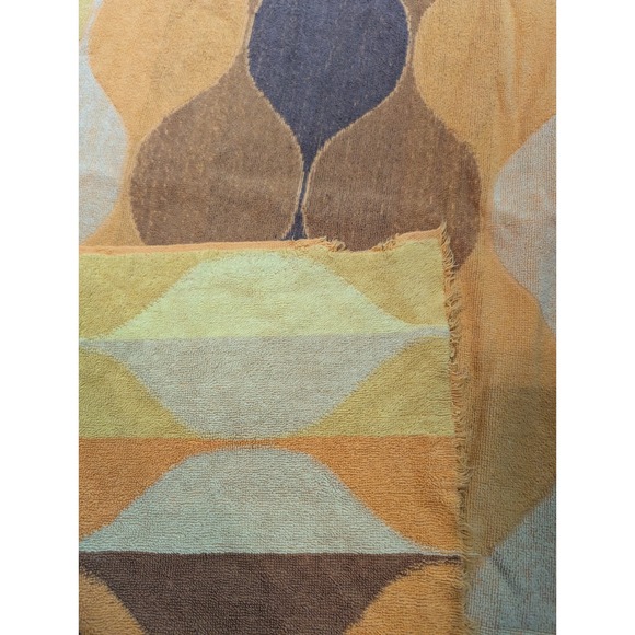 Vintage Bath Towels Cannon Royal Family Seven Seas Yellow Orange Brown Lot Of 2 - Picture 2 of 7